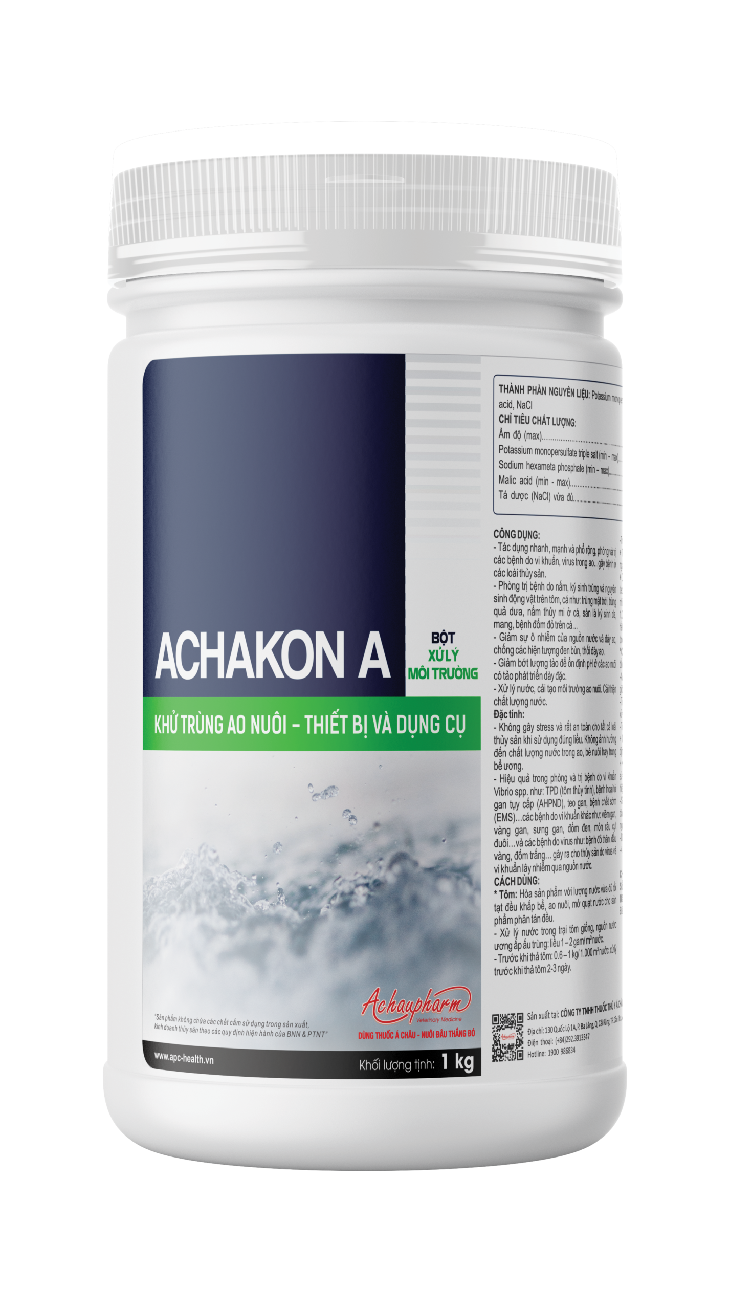 ACHAKON A - Xử lý môi trường ao nuôi, ổn định pH và độ kiềm, hỗ trợ tôm cá phát triển trong điều kiện thời tiết
