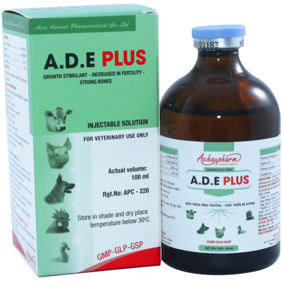 ADE VITARAL 1L - Bổ sung vitamin A, D3, E giúp tăng sức đề kháng, hỗ trợ sinh trưởng, sinh sản cho gia súc, gia cầm