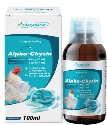 ALPHA-CHYSIN 100ML – Kháng viêm, giảm phù nề, đánh tan viêm túi khí gia cầm