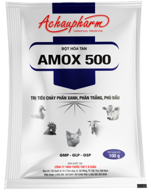 AMOX 500 – Điều trị hen gà, khẹc vịt, suyễn lợn tiêu chảy phân xanh, phân trắng viêm ruột hoại tử phòng bệnh: sử