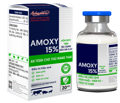 AMOXY 15 – Điều trị viêm đường hô hấp điều trị liên tục 3 – 5 ngày. Điều trị viêm vú gây mất sữa, viêm tử cung