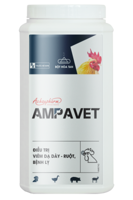 AMPAVET 1 KG LON VUONG – Điều trị viêm dạ dày – Ruột, bệnh lỵ điều trị cầu trùng điều trị viêm phổi, tiêu chảy, tụ