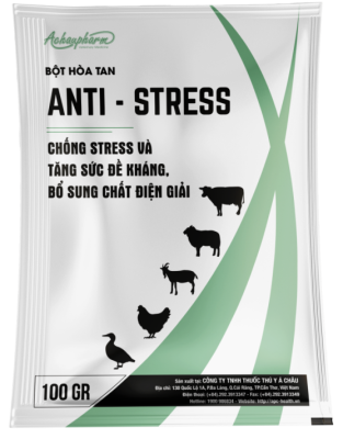 ANTI STRESS – Bổ sung chất điện giải, vitamin C, chống stress, tăng sức đề kháng cho gia súc, gia cầm khi vận