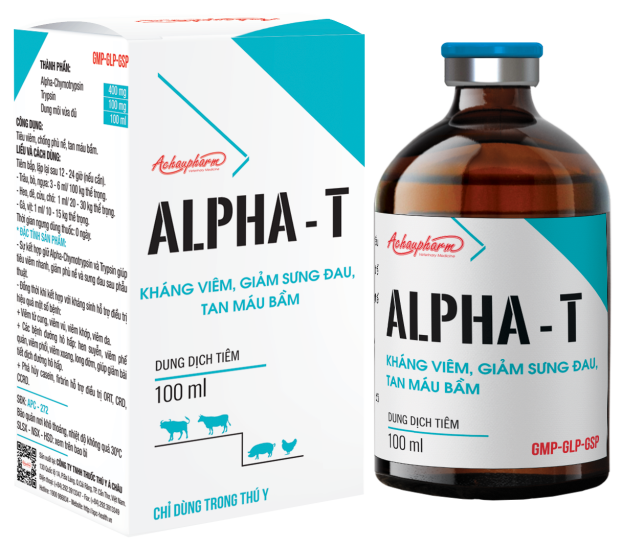 ALPHA T - Chống viêm và hỗ trợ điều trị bệnh đường hô hấp trên gia súc, gia cầm