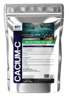 CACIUM – C – Bổ sung canxi và vitamin C giúp tôm cứng vỏ, lột xác đều, tăng sức đề kháng và giảm cong thân, đục cơ
