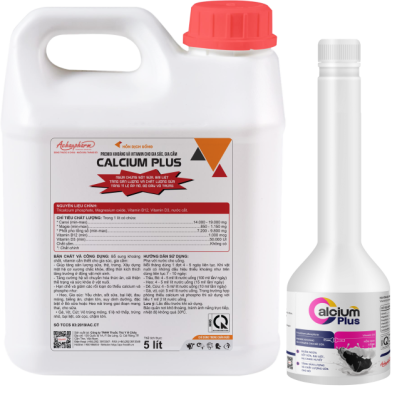 CALCIUM PLUS – Bổ sung canxi, phospho giúp tăng sản lượng trứng, trứng to vỏ dày, chuyên dùng cho gà, vịt, cút đẻ