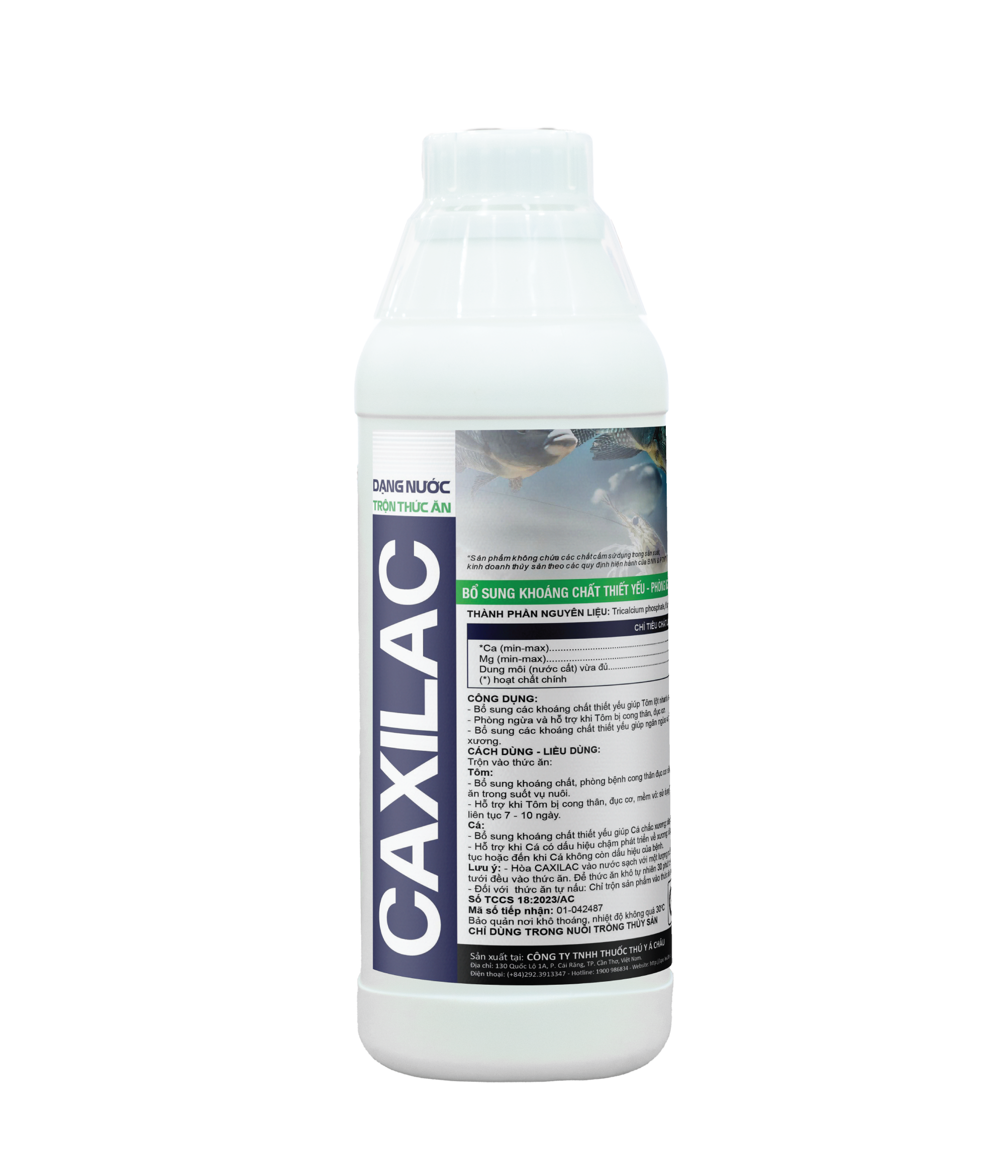CAXILAC - Bổ sung canxi và khoáng chất giúp tôm cứng vỏ, lột xác nhanh, tăng trưởng đồng đều, phòng chống cong