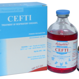 CEFTI 1000 100ML – Điều trị viêm vú gây mất sữa, viêm tử cung điều trị viêm phổi – Viêm vú – Viêm tử cung điều