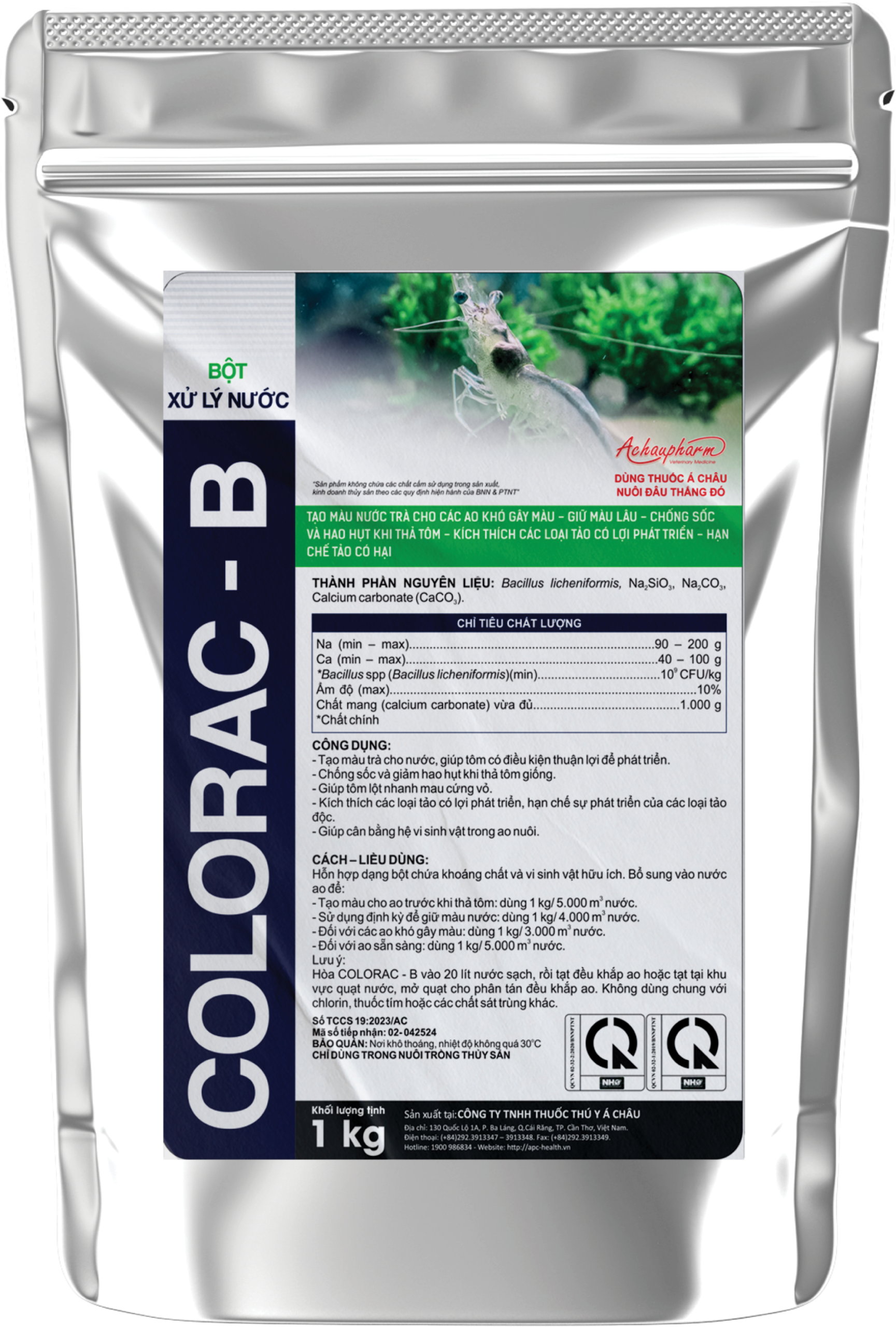 COLORAC - B - Tạo màu trà cho nước, giúp tôm lột nhanh mau cứng vỏ