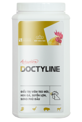 DOCTYLINE – Điều trị viêm ruột hoại tử, an toàn, phổ rộng điều trị viêm teo mũi, hen gà, suyễn lợn, sưng phù đầu