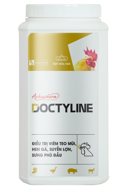 DOCTYLINE - Điều trị viêm ruột hoại tử, an toàn, phổ rộng điều trị viêm teo mũi, hen gà, suyễn lợn, sưng phù đầu