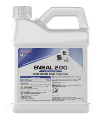 ENRAL 200 100ML – Điều trị viêm ruột, bạch lỵ, tụ huyết trùng trên gia cầm