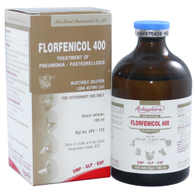 FLORFENICOL 400 – ĐIỀU TRỊ HIỆU QUẢ – Ho, Suyễn Kéo Dài – Viêm Phổi, Tụ Huyết Trùng – Viêm Tiết Niệu ĐIỀU TRỊ BỆNH