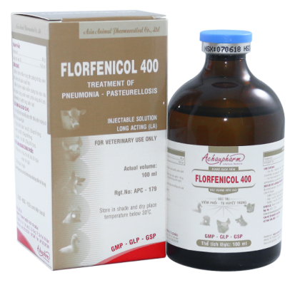 FLORFENICOL 400 – ĐIỀU TRỊ HIỆU QUẢ – Ho, Suyễn Kéo Dài – Viêm Phổi, Tụ Huyết Trùng – Viêm Tiết Niệu ĐIỀU TRỊ BỆNH