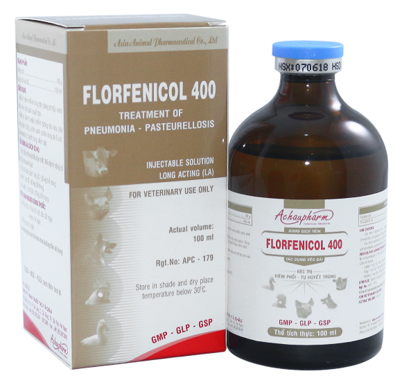 FLORFENICOL 400 - ĐIỀU TRỊ HIỆU QUẢ - Ho, Suyễn Kéo Dài - Viêm Phổi, Tụ Huyết Trùng - Viêm Tiết Niệu ĐIỀU TRỊ BỆNH