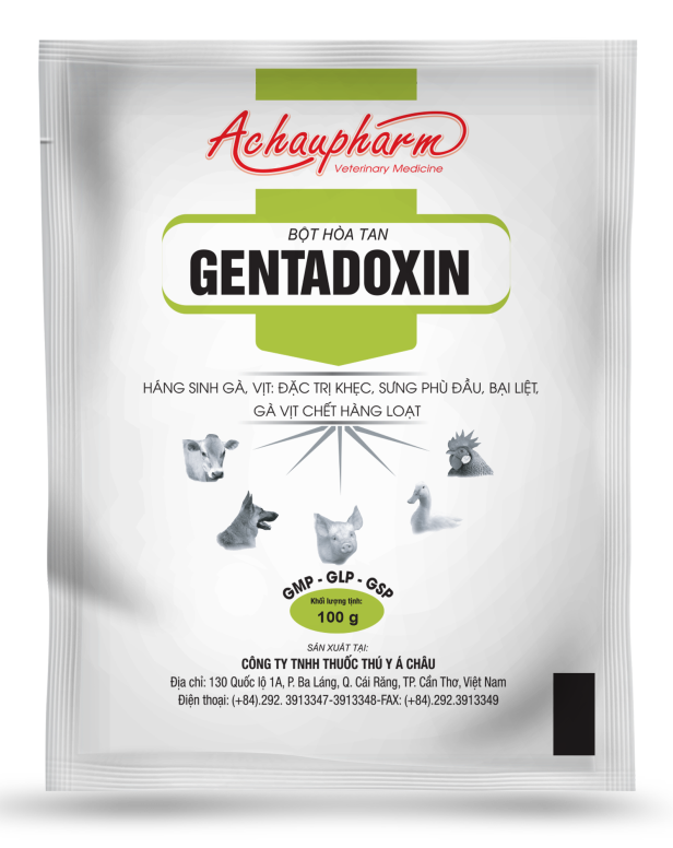 GENTADOXIN - Kháng sinh gà, vịt: điều trị khẹc, sưng phù đầu, bại liệt, gà vịt chết hàng loạt