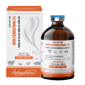 IRON DEXTRANB12 100ML – Bổ sung sắt và vitamin B12 dạng tiêm, phòng và trị thiếu máu cho heo con, bê, nghé, dê