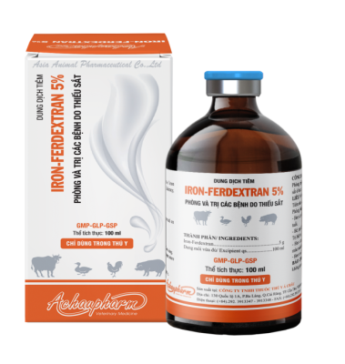IRON DEXTRANB12 100ML – Bổ sung sắt và vitamin B12 dạng tiêm, phòng và trị thiếu máu cho heo con, bê, nghé, dê