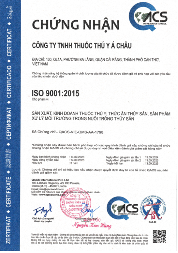 Giấy chứng nhận ISO 9001:2015