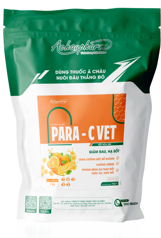 PARA C VET - Giảm đau, hạ sốt, tăng cường sức đề kháng cho gia súc, gia cầm