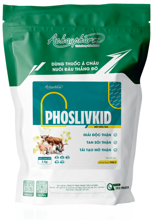 PHOSLIVKID - Bổ sung phospho hữu cơ, hỗ trợ tăng cường thể trạng và sinh lý cho gia súc, gia cầm