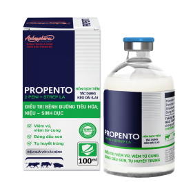 PROPENTO 100ML – Điều trị viêm phổi, viêm vú, phù đầu trên gia súc, gia cầm