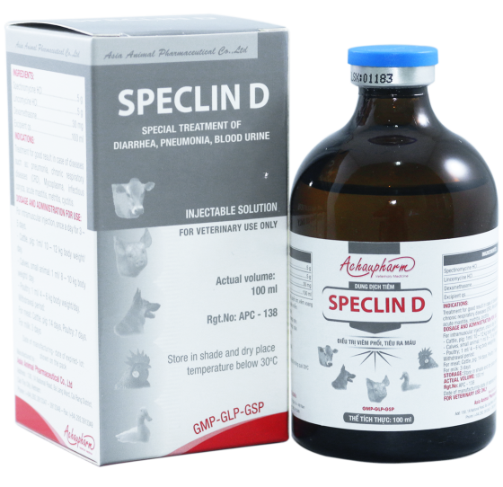 SPECLIN D - Điều trị viêm phổi, tiêu ra máu điều trị mycoplasma, tụ huyết trùng