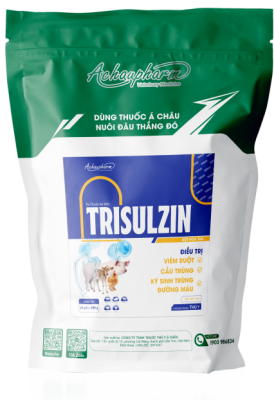 TRISULZIN – Điều trị mycoplasma, viêm phổi dính sườn, hồng lỵ điều trị viêm ruột-tiêu chảy, cầu trùng, ký sinh