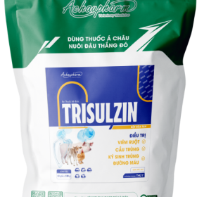 TRISULZIN – Điều trị mycoplasma, viêm phổi dính sườn, hồng lỵ điều trị viêm ruột-tiêu chảy, cầu trùng, ký sinh