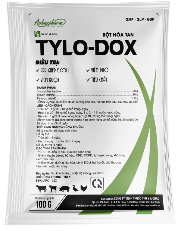 TYLO DOX - Điều trị CRD ghép với E.coli trên gia súc, gia cầm