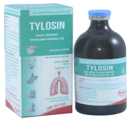 TYLOSIN 100ML – Điều trị bệnh suyễn lợn, crd điều trị viêm đường hô hấp điều trị liên tục 3 – 5 ngày