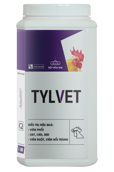 TYLVET 10IN1 - Điều trị hiệu quả viêm phổi, viêm hồi tràng, viêm ruột, CRD, ORT, SRD trên gia cầm và heo