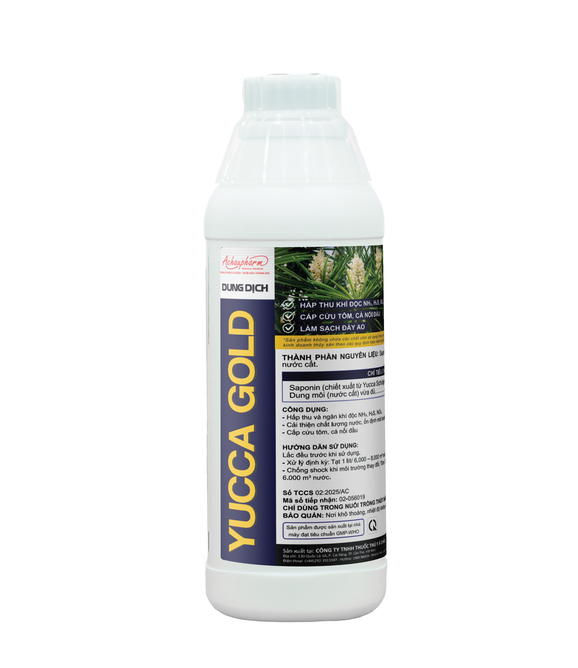 YUCCA GOLD - Hấp thụ và khử khí độc NH3, H2S trong ao nuôi