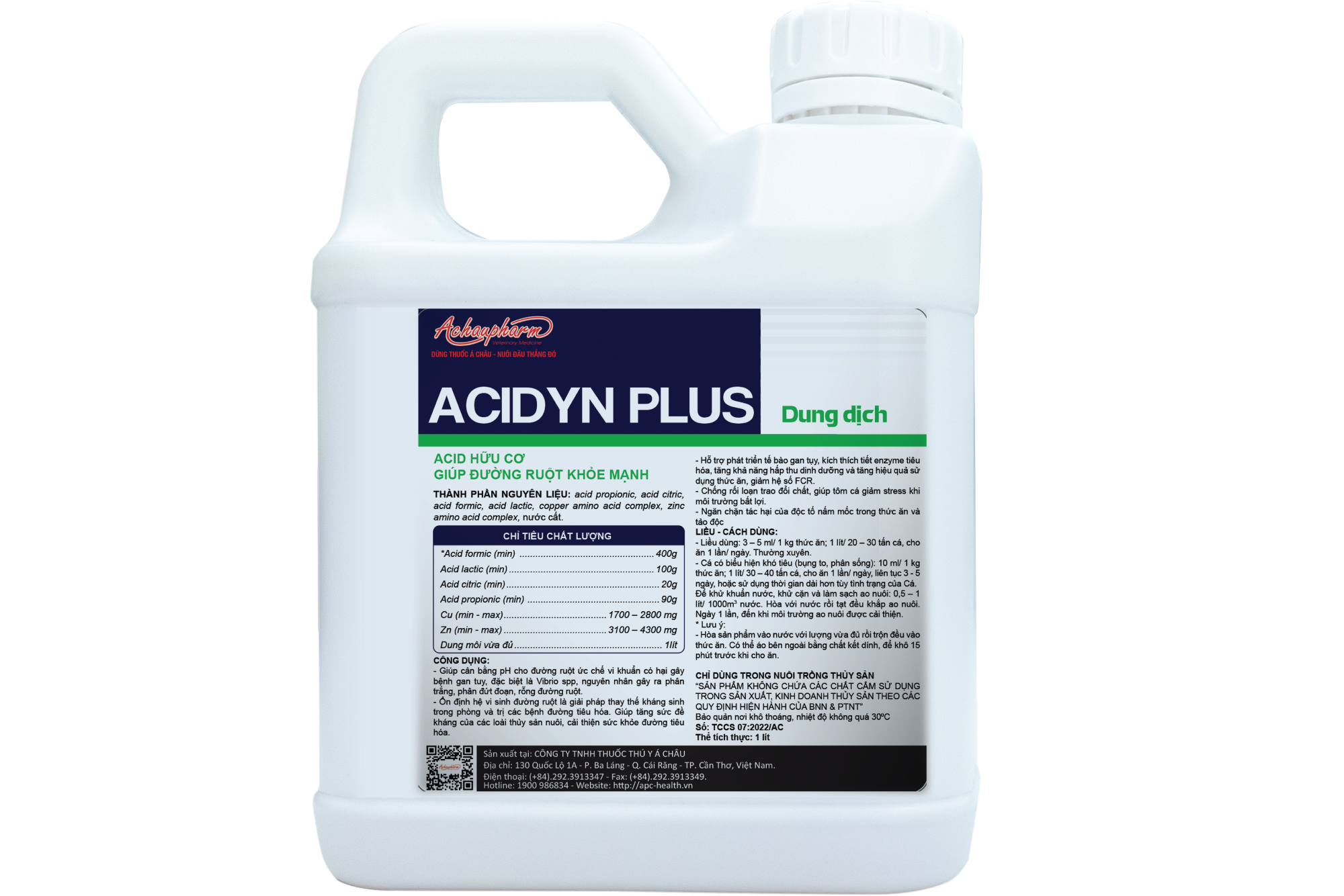 ACIDYN PLUS - Bổ sung axit hữu cơ giúp cân bằng pH đường ruột, ức chế vi khuẩn có hại, tăng khả năng tiêu hóa và
