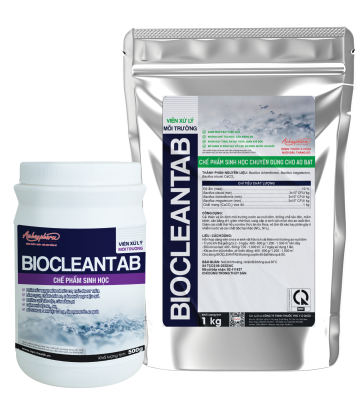 BIOCLEANTAB – Cải thiện và ổn định môi trường nước ao nuôi tôm, khống chế tảo độc, cân bằng pH, giảm nhớt bạt