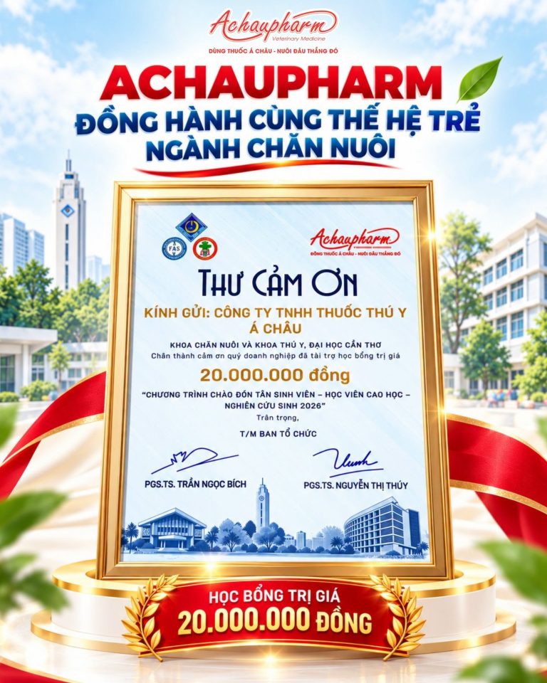 𝐀𝐂𝐇𝐀𝐔𝐏𝐇𝐀𝐑𝐌 ĐỒNG HÀNH CÙNG THẾ HỆ TRẺ NGÀNH CHĂN NUÔI – THÚ Y
