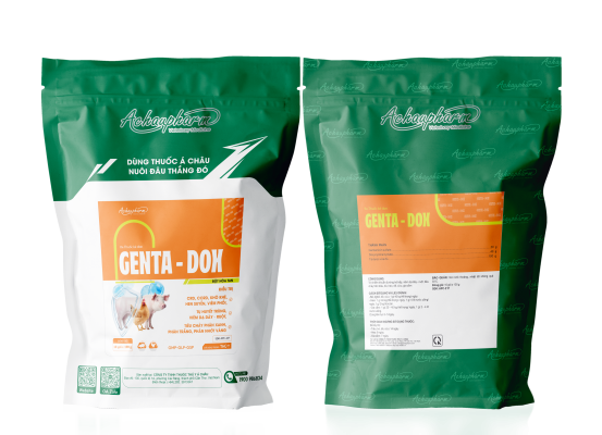 GENTA-DOX - Điều trị CRD, CCRD, khò khè, hen suyễn, viêm phổi, tụ huyết trùng, viêm dạ dày - ruột, tiêu chảy
