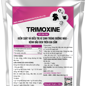 TRIMOXINE - Điều trị ký sinh trùng đường máu bệnh đầu đen trên gia cầm